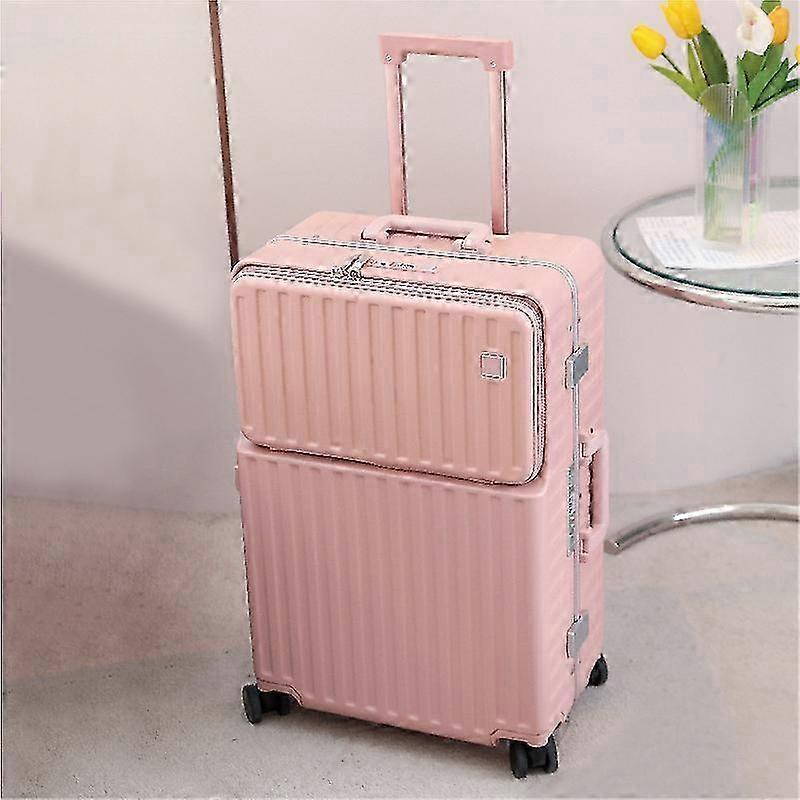 Suitcase USB Charging Aluminum Frame trolley case with wheels suitc...