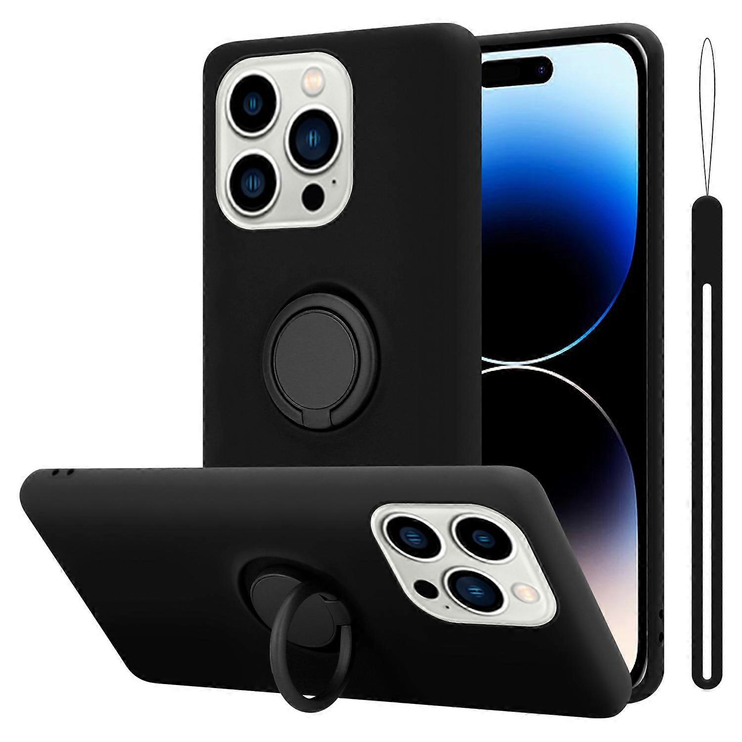 iPhone 14 PRO MAX Protective Case TPU Case - Liquid Design with Ring