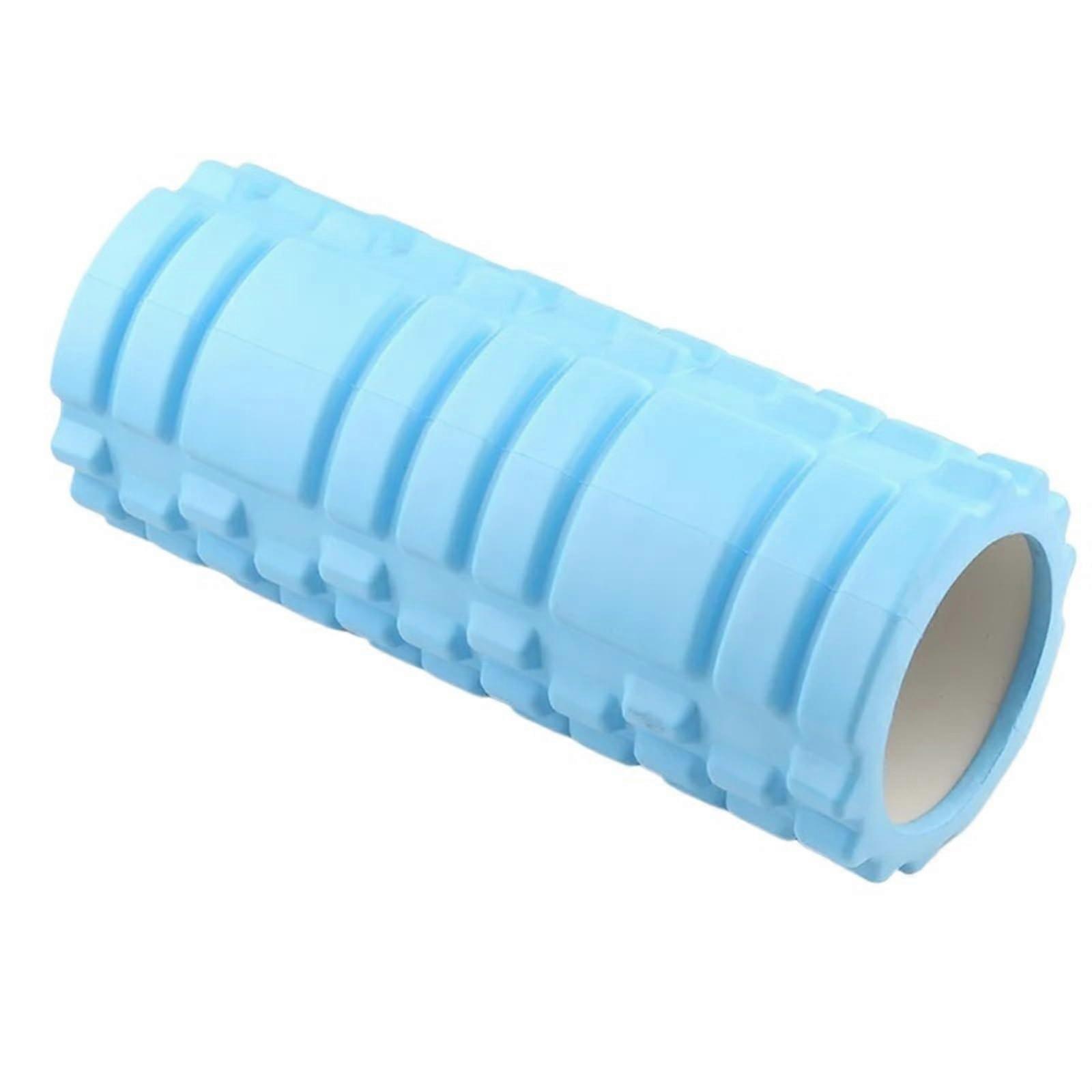 Foam Roller Fitness Yoga Column Yoga Block for Gym Massage Grid Trigger Point Therapy Exercise Portable Sports Foam Roller(L Blue)