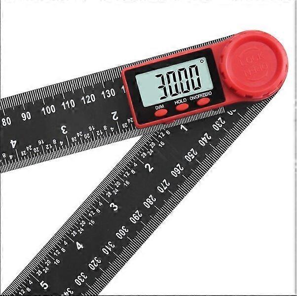 Digital angle gauge, 0 - 360° measurement range, easy-to-read LCD large screen