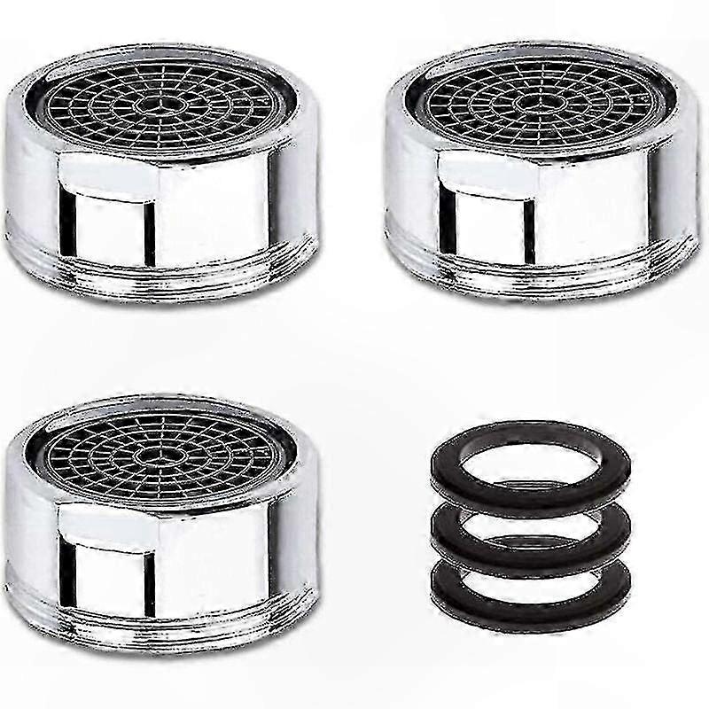 3-Pack Water Saving Faucet Aerator with Stainless Steel Filter, 20mm Male Threadキッチンタップ用節水アダプター