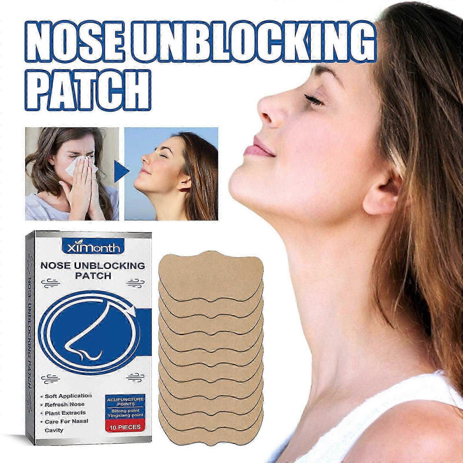 Nose Unblocking Patch, Breathing Nose Patch, Nasal Strips, Nasal Patches, Improve Sleep, Reduce Snoring, & Relieve Nasal Congestion