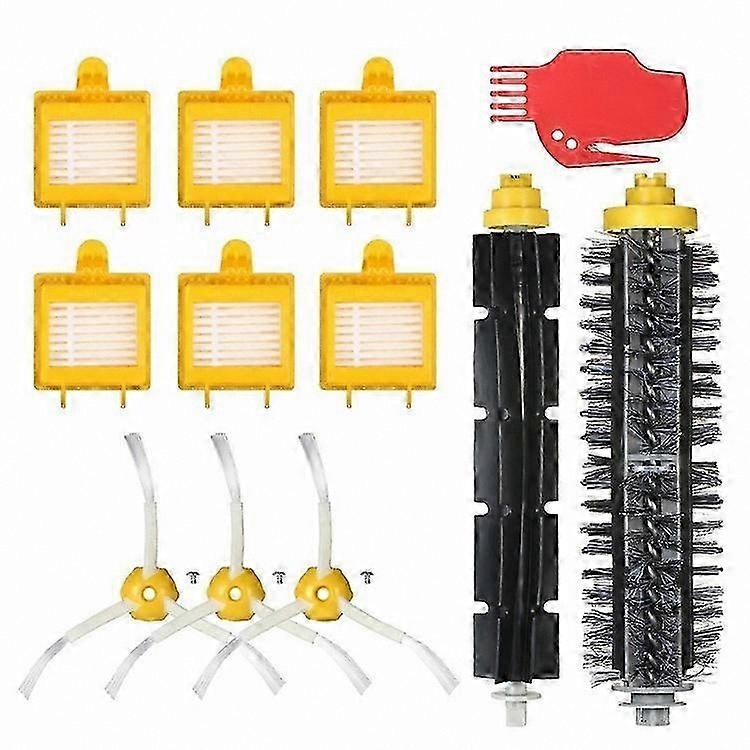 Replacement Parts Kit for Robot Vacuum Cleaners - Bristle Brush, Flexible Brush, Side Brushes & HEPA Filter-Compatible with Multiple Models