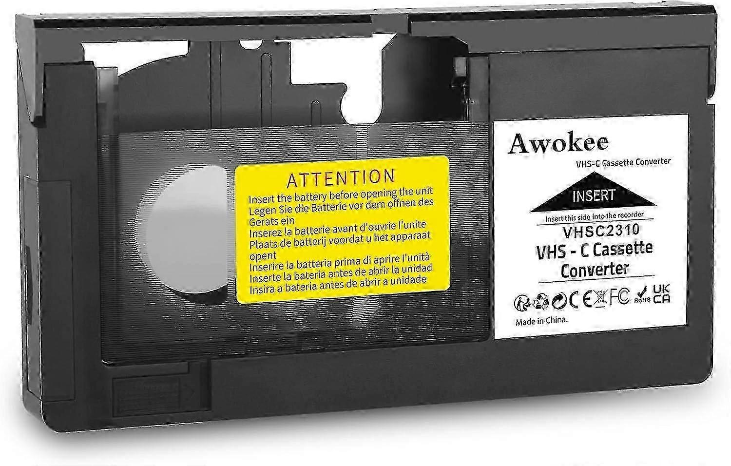L'adattatore da VHS-C a VHS riproduce videocassette VHS-C e Super VHS-C in un videoregistratore VHS standard standard. Il dispositivo non funziona o non riproduce: M