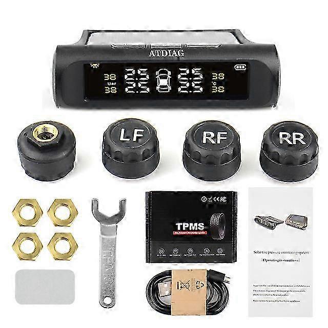 2023 USB Solar Charging Motorcycle TPMS Motor Tire Pressure Tyre Te...