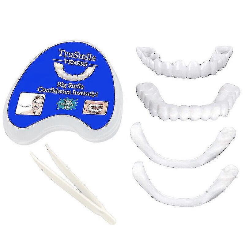 Smile Snap On False Teeth Upper & Lower Dental Veneers Dentures Too...