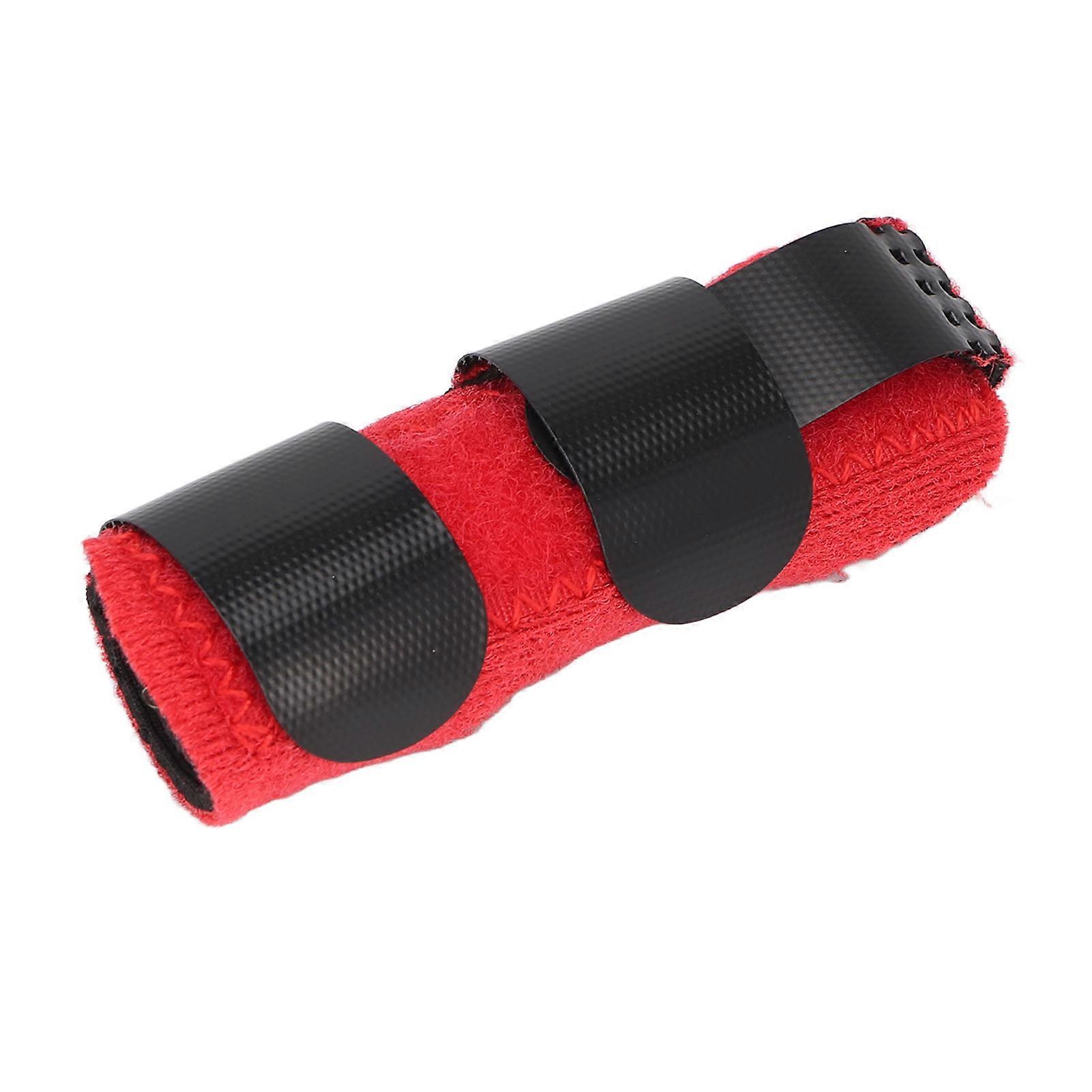 Finger Splint Brace for Broken & Sprained Fingers Red, Adjustable