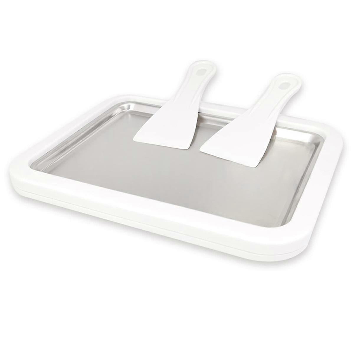 Ice Cream Frozen Yogurt Machine Stainless Steel Fried Ice Tray Fried Yogurt Machine Compact Home Ice Cream Machine