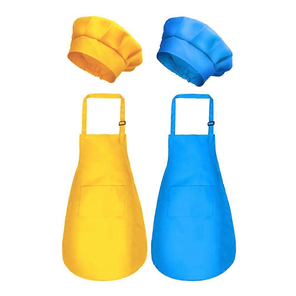 Kids Painting Set Polyester Apron for Drawing Protection 2Set Assorted Colors