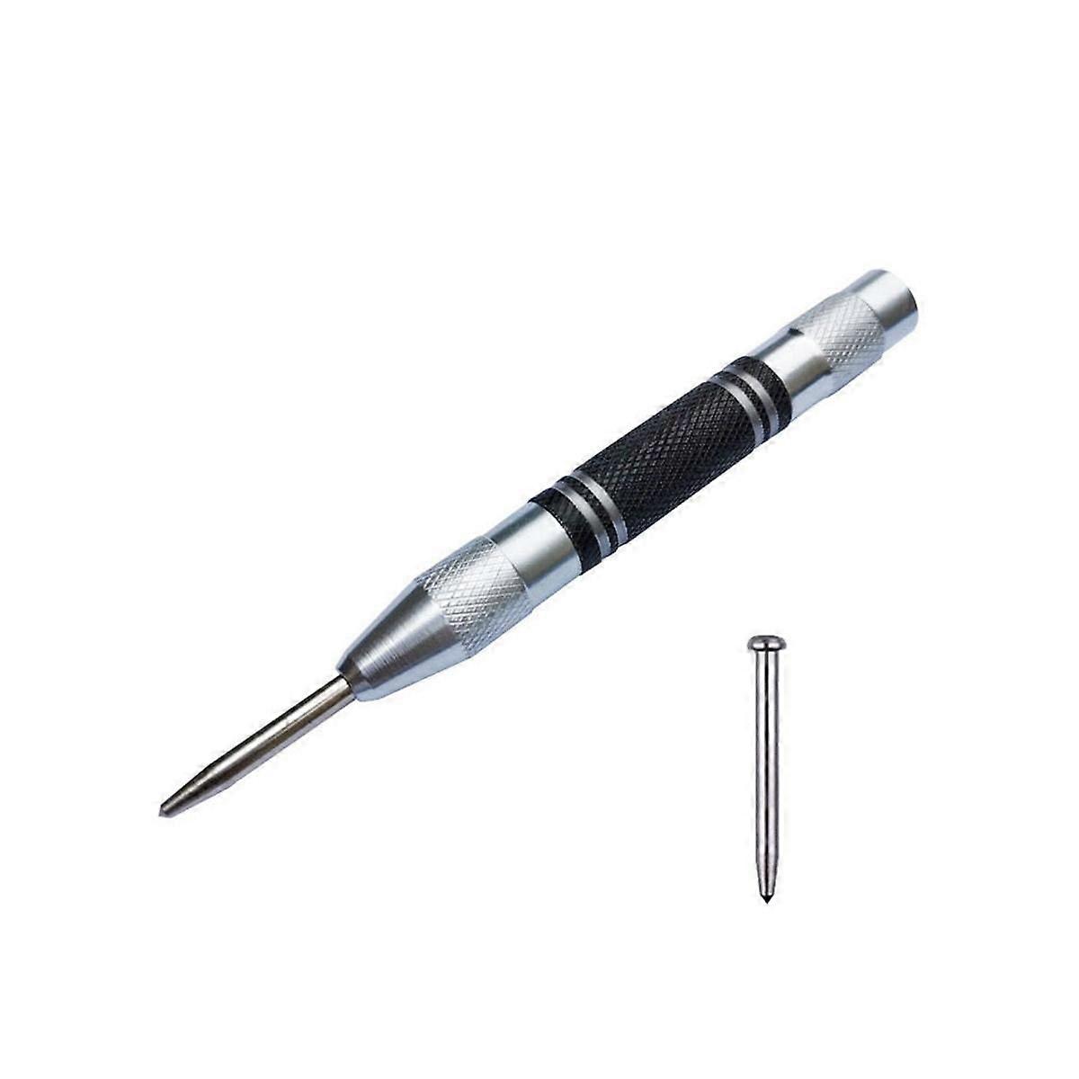 125mm Spring Automatic Center Punch Locator Glass Window Breaker with 1 Spare Punch