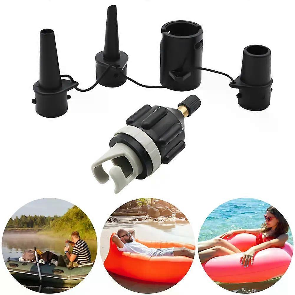 Air Valve Adaptor with Nozzles Inflatable Pump Adapter Air Valve Conversion Head for Inflatable Boat Stand-Up Paddleboard Bed