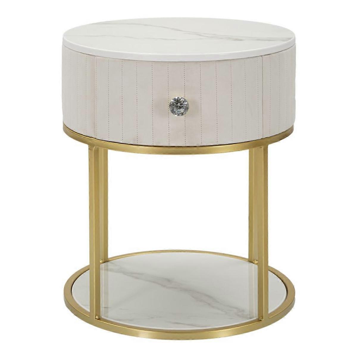 MF17 Éjjeliszekrény, fehér, fa, 42x42x48 cm