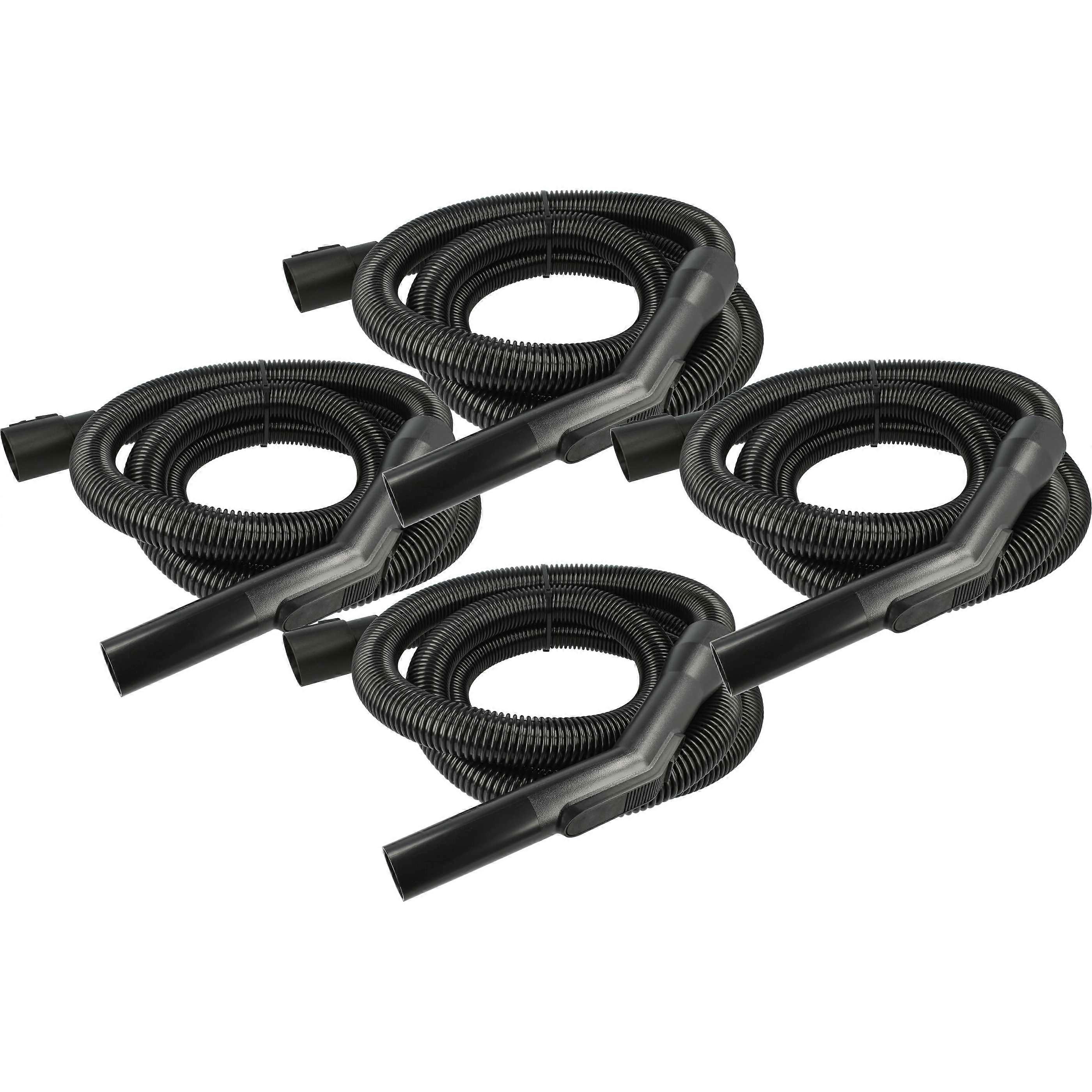 vhbw 4x Tuyau de remplacement compatible avec Kärcher WD 1 Batterie compacte, Batterie compacte Aspirateur - Flexible, 3 m, Poignée