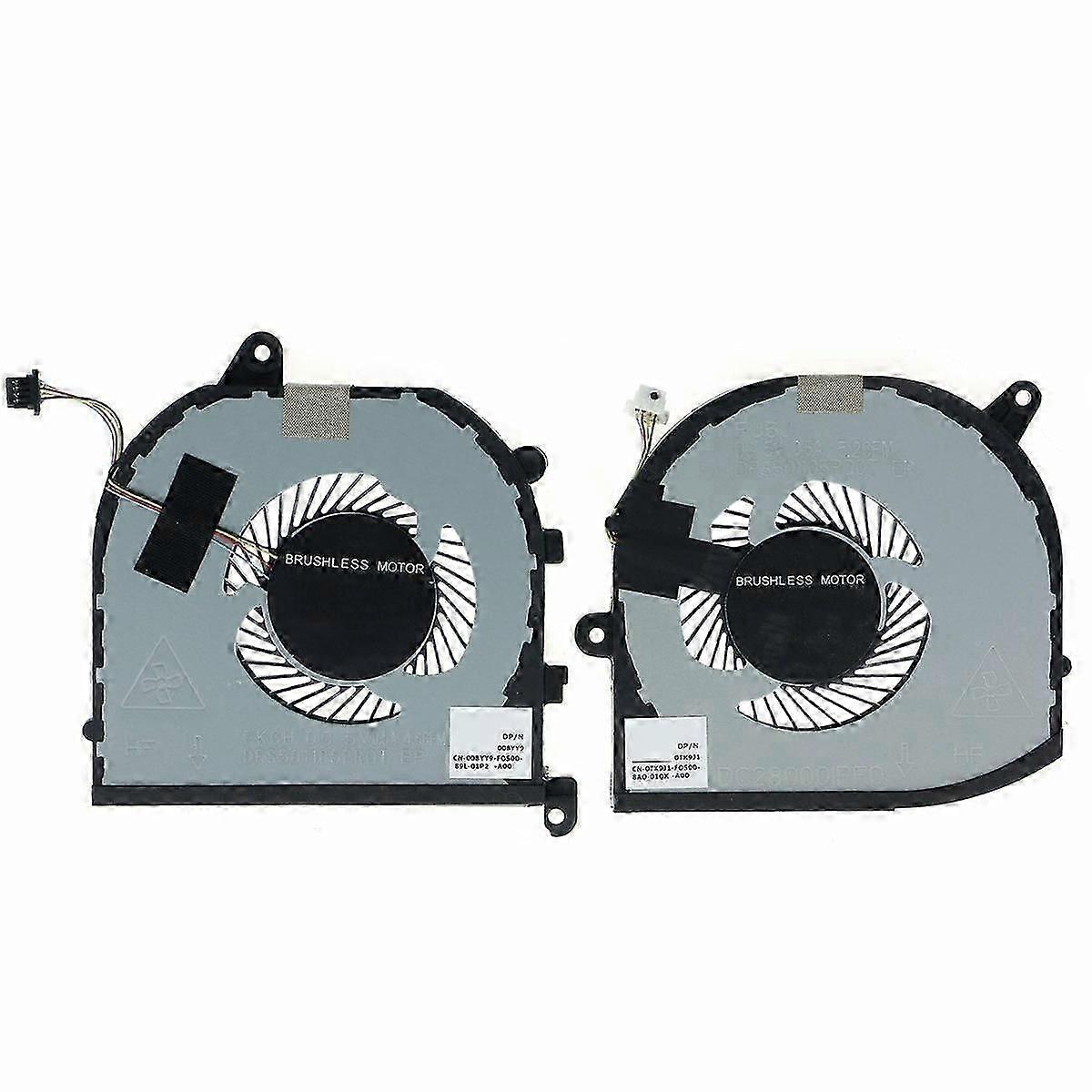 Dell XPS 15 7590 Precision 5540 CPU + GPU冷却ファンセットF01PX V9H8N交換用