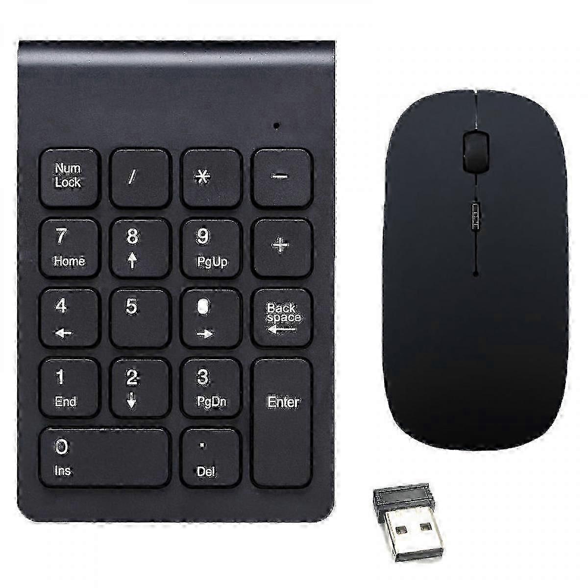Wireless Numeric Keypad, Mini 2.4G 18 Keys Number Pad, Portable Silent Financial