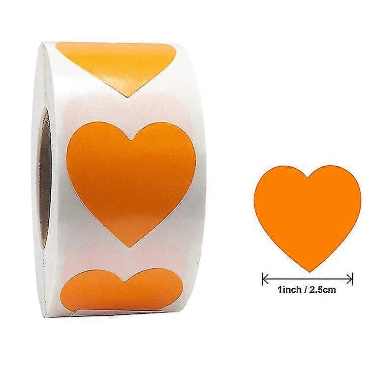 2X500 Pcs/roll Heart Shape Red Roll Gift Decoration Sealing Valentine's Day Label Sticker Xmas Christmas