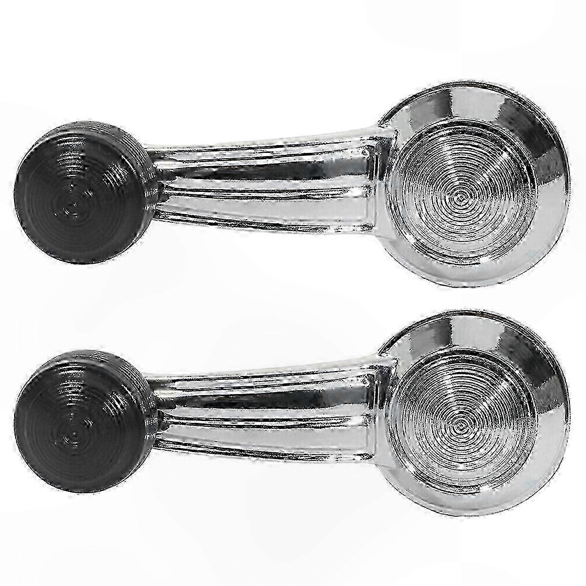 Classic Chrome Door Window Crank Handle Pair for Multiple Car Models