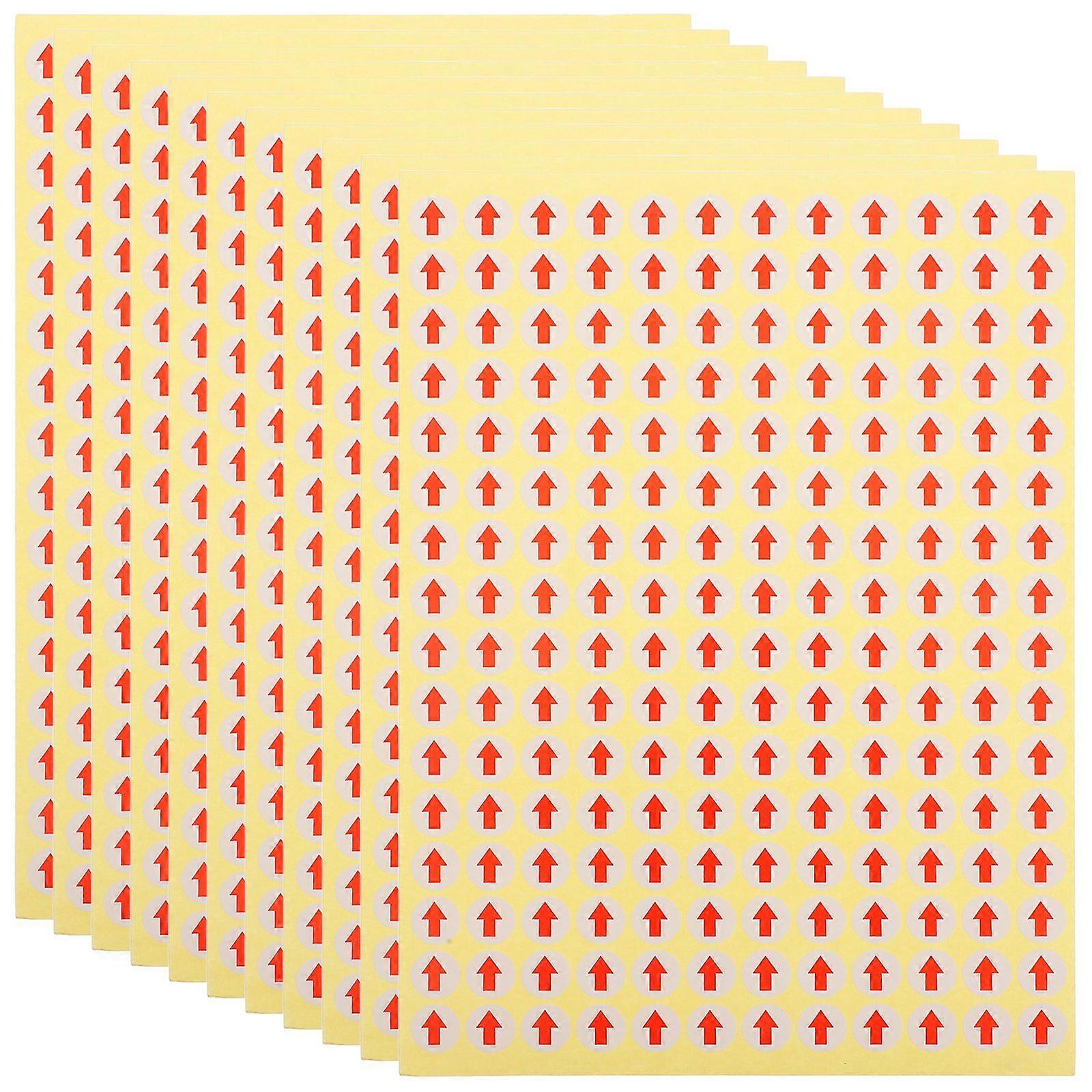 15 Sheets Arrow Self-Adhesive Label Sold Stickers Small Arrow Sticker Coding Sign Small Arrow Label Arrow Marking Stickers