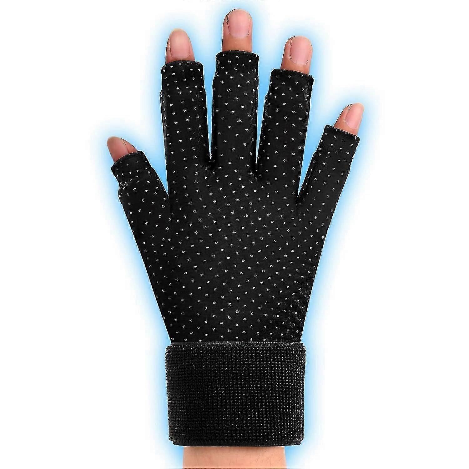 Finger Arthritis Compression Ice Gloves for Pain Relief, Adjustable Strap Hand
