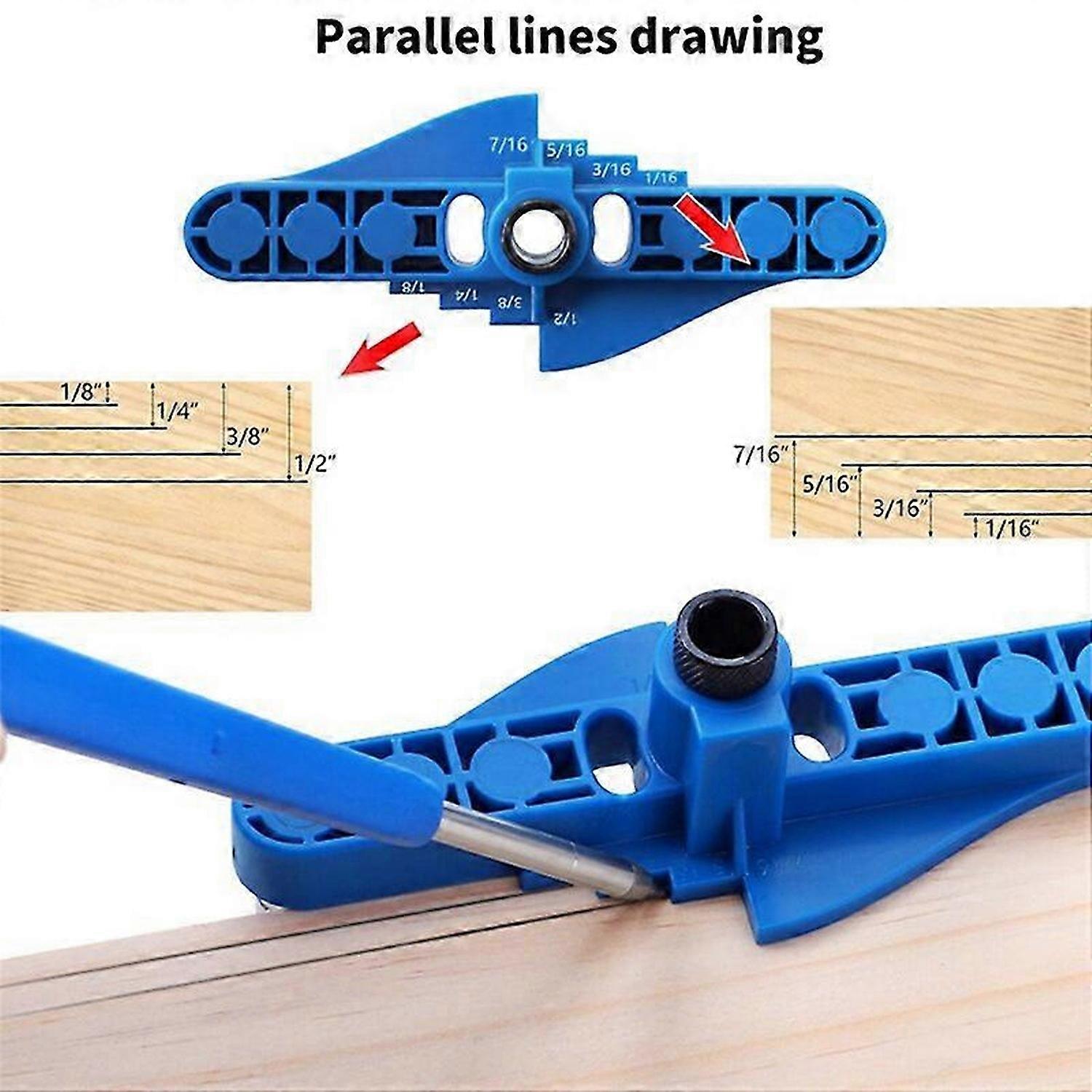 2-In-1 Straight Hole Punching Locator Sets Self-Centering Scriber