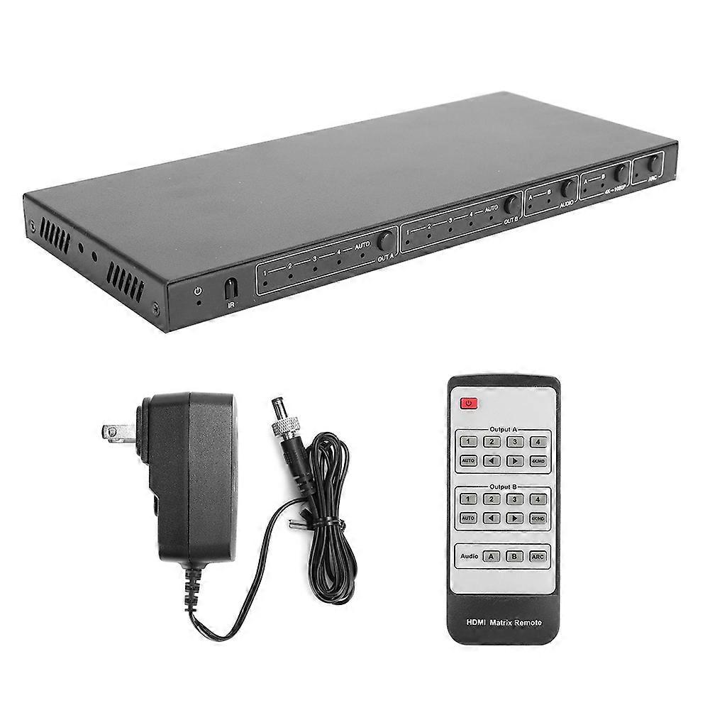 4x2 18G HDMI Matrix Switcher with 4K Support, Infrared o Splitter, Portable Design