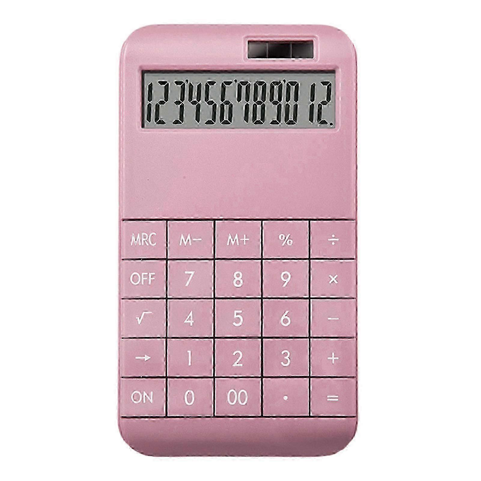 12-Digit Desktop Calculator with Removable Keycaps Solar Battery Dual Power Supply Modern Design Large Screen Calculator 2025
