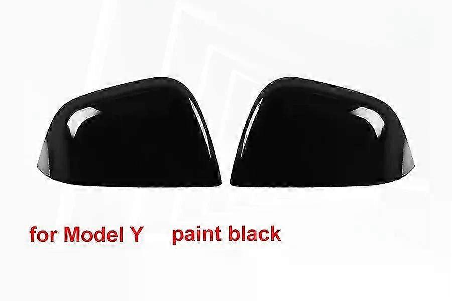 unique For Tesla Model 3 2019-2023 / Model Y 2021-2024 Paste Reversing Mirror Shell Rearview Mirrors Rear Cover Carbon Fiber 1 Pair