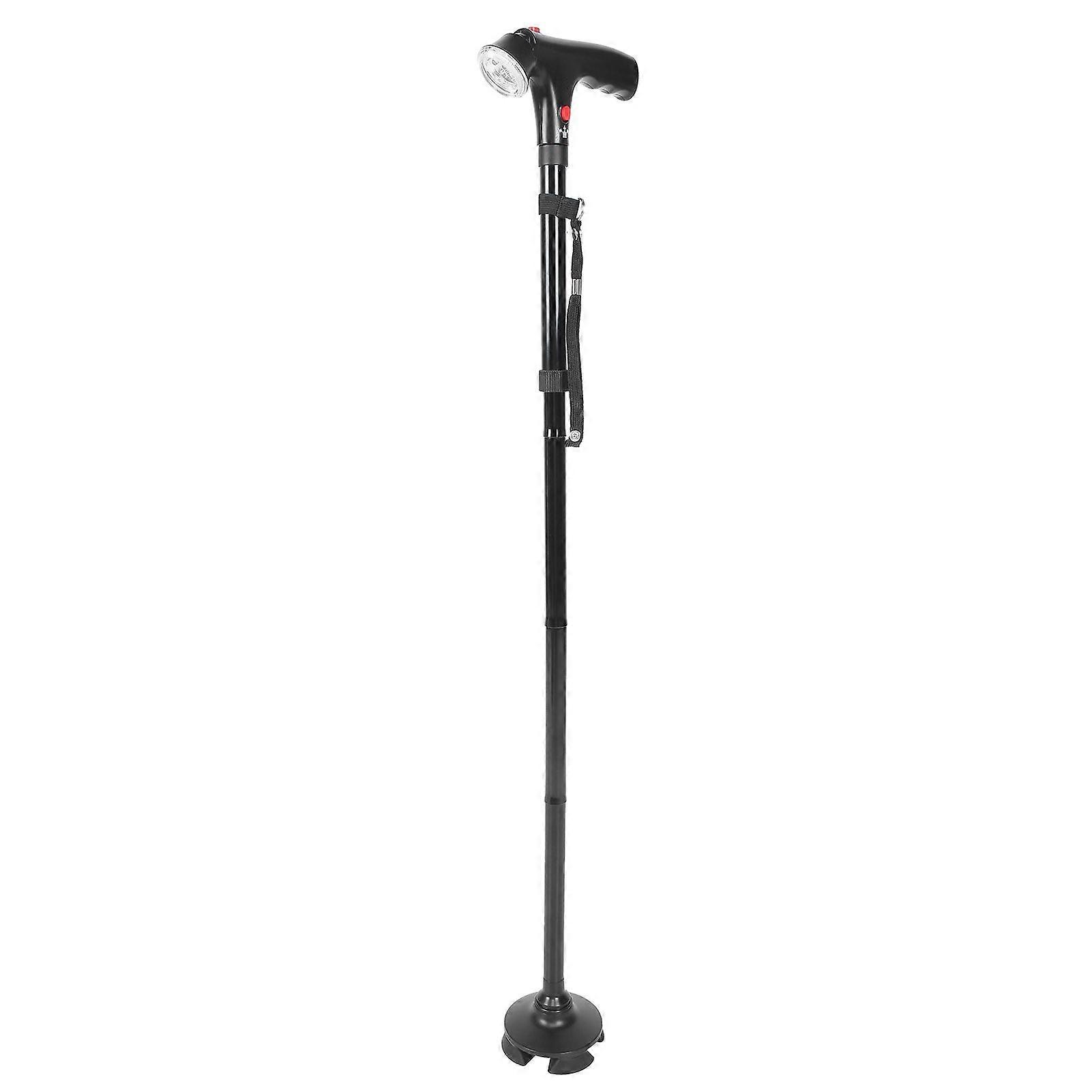 Multifunctional Elderly Walking Stick with Light Adjustable AntiSlip Walking Cane