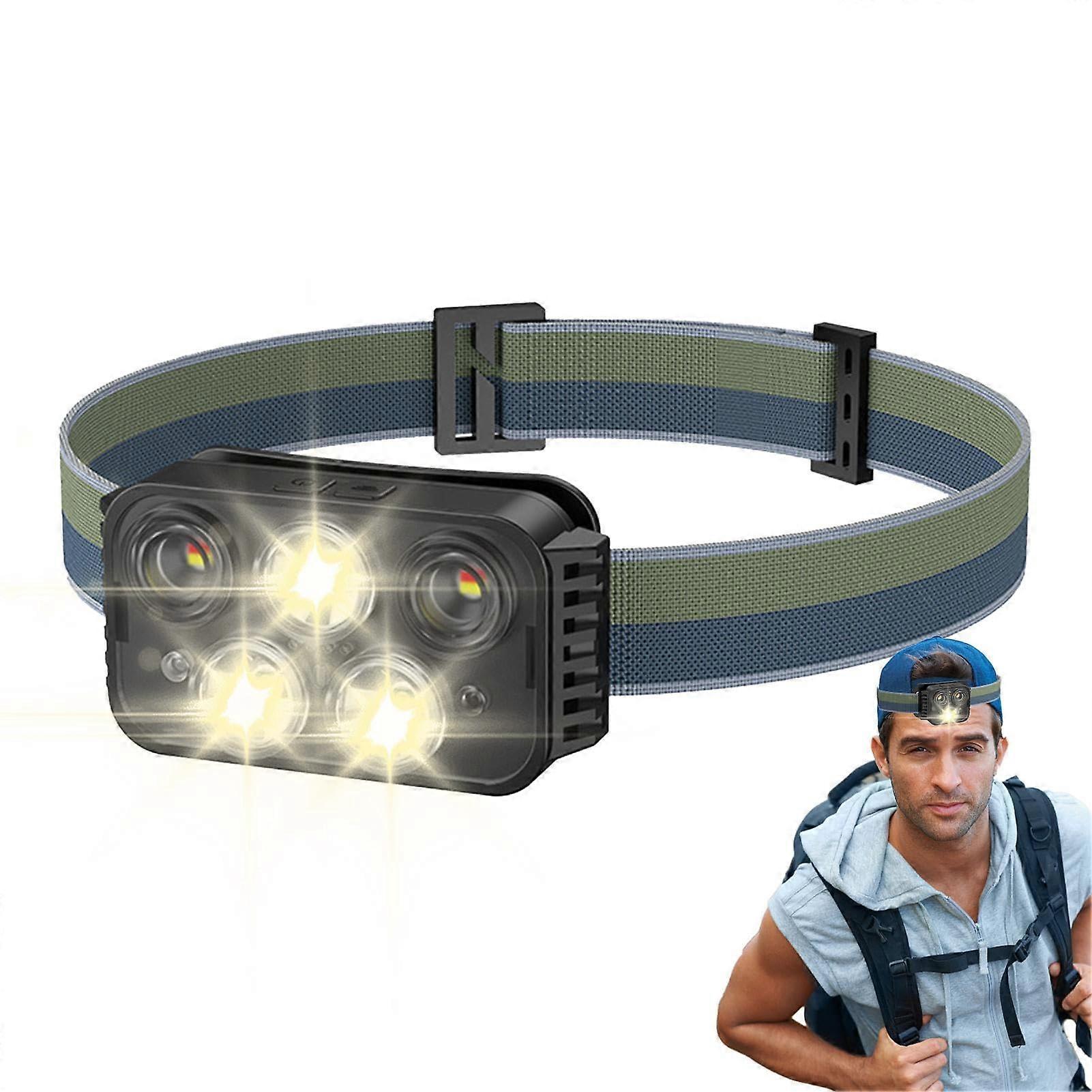Lamp Rechargeable USB Portable Light For Outdoor Camping Five Lights Flashlight UltraLight