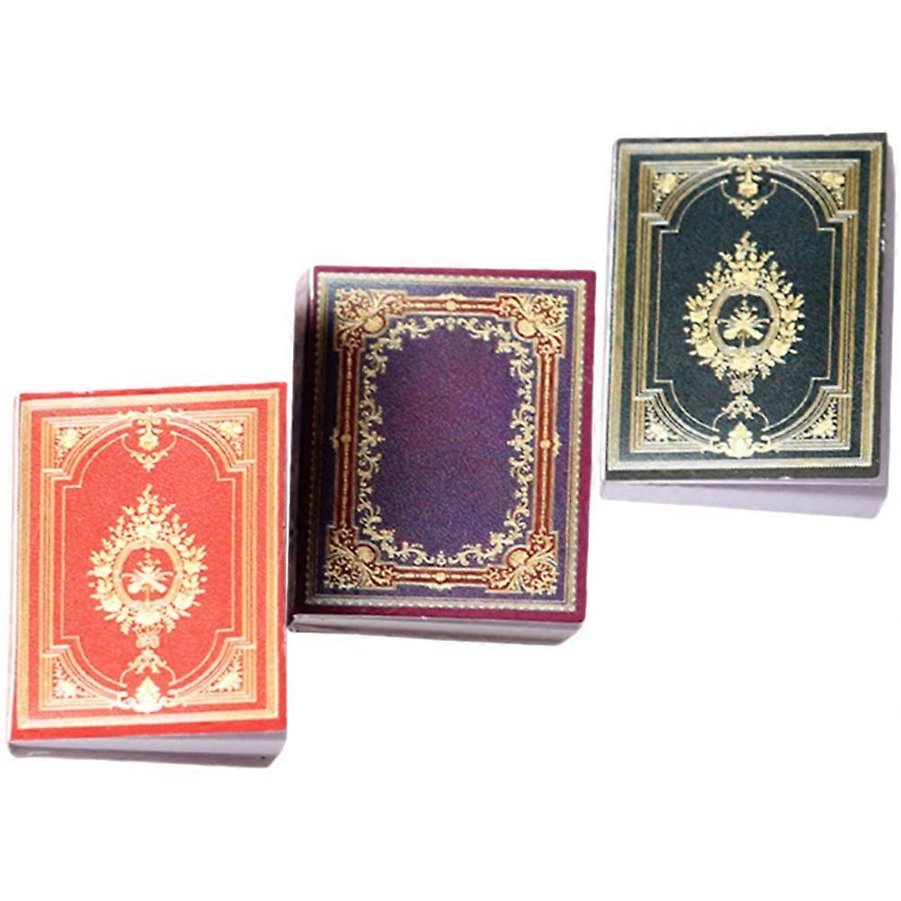 Miniature Books Dollhouse Miniatures for Playing 12Pcs Assorted Colors