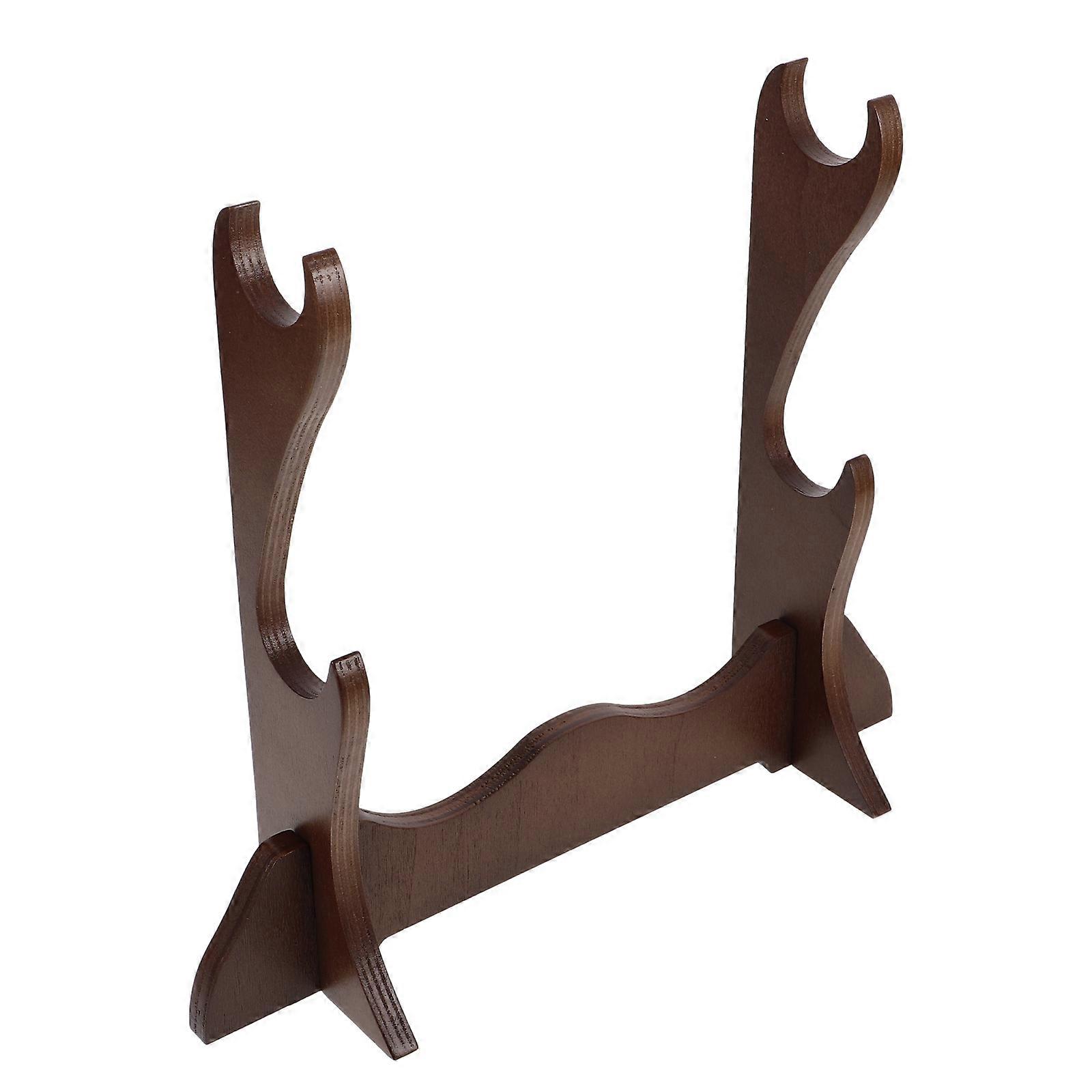 Multi-Layer Wood Flute Stand Display Rack for Storage 3Pcs Set