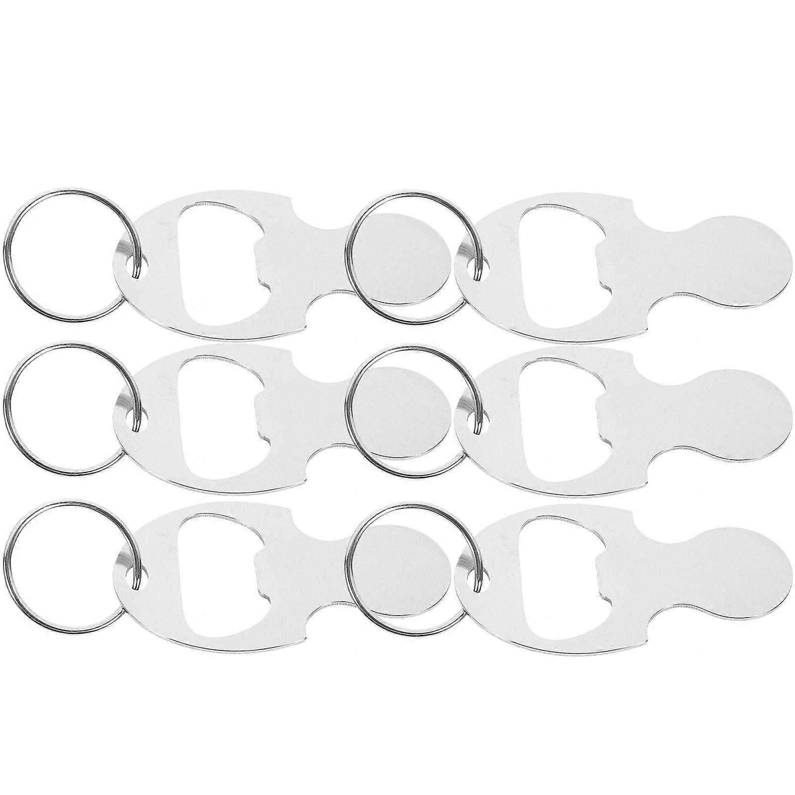 18Pcs Shopping Trolley Token Key Chain for Bottle Opener Multi-Use Alloy