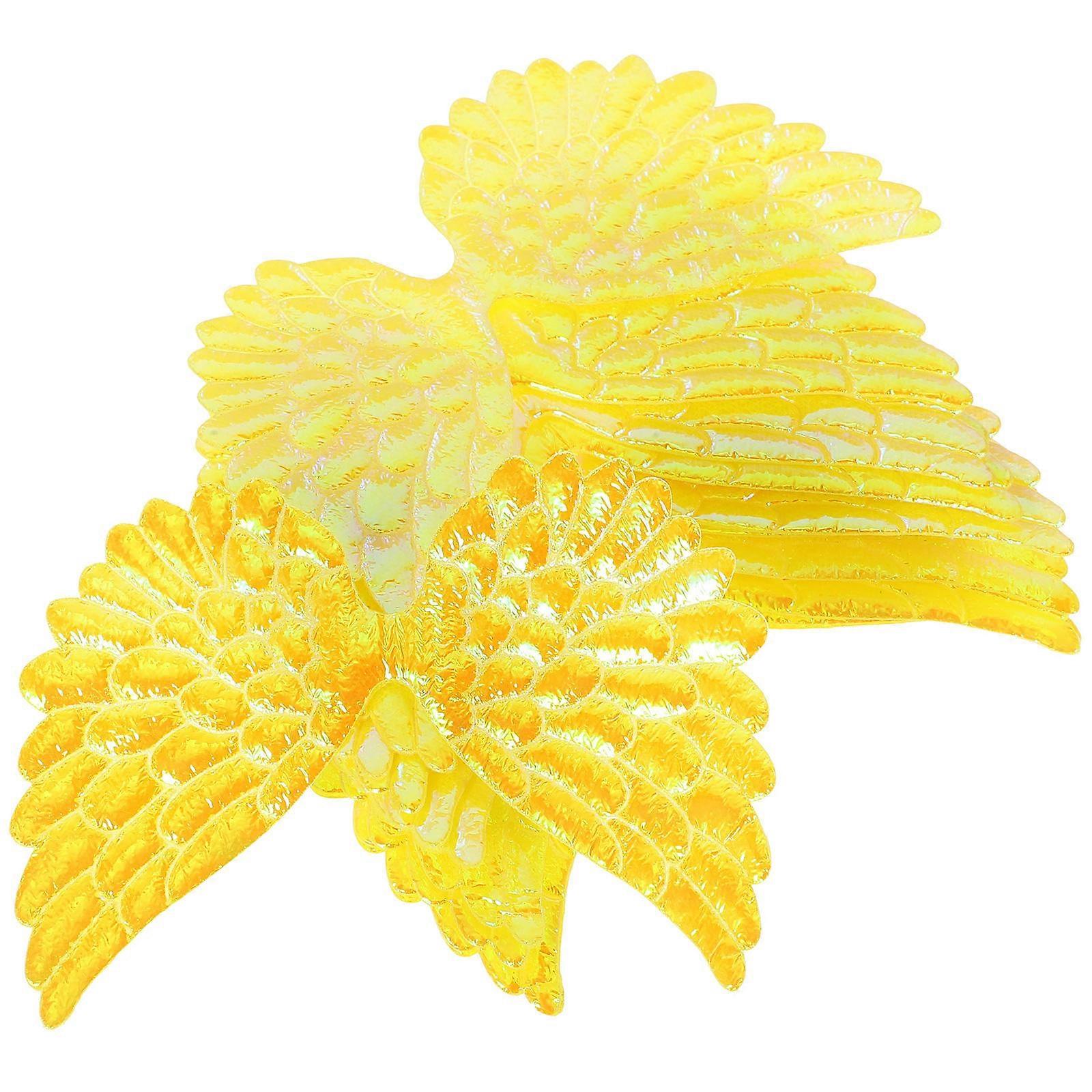 Yellow Wings for Craft Projects 60Pcs Multi-Use Angel Wing Ornaments