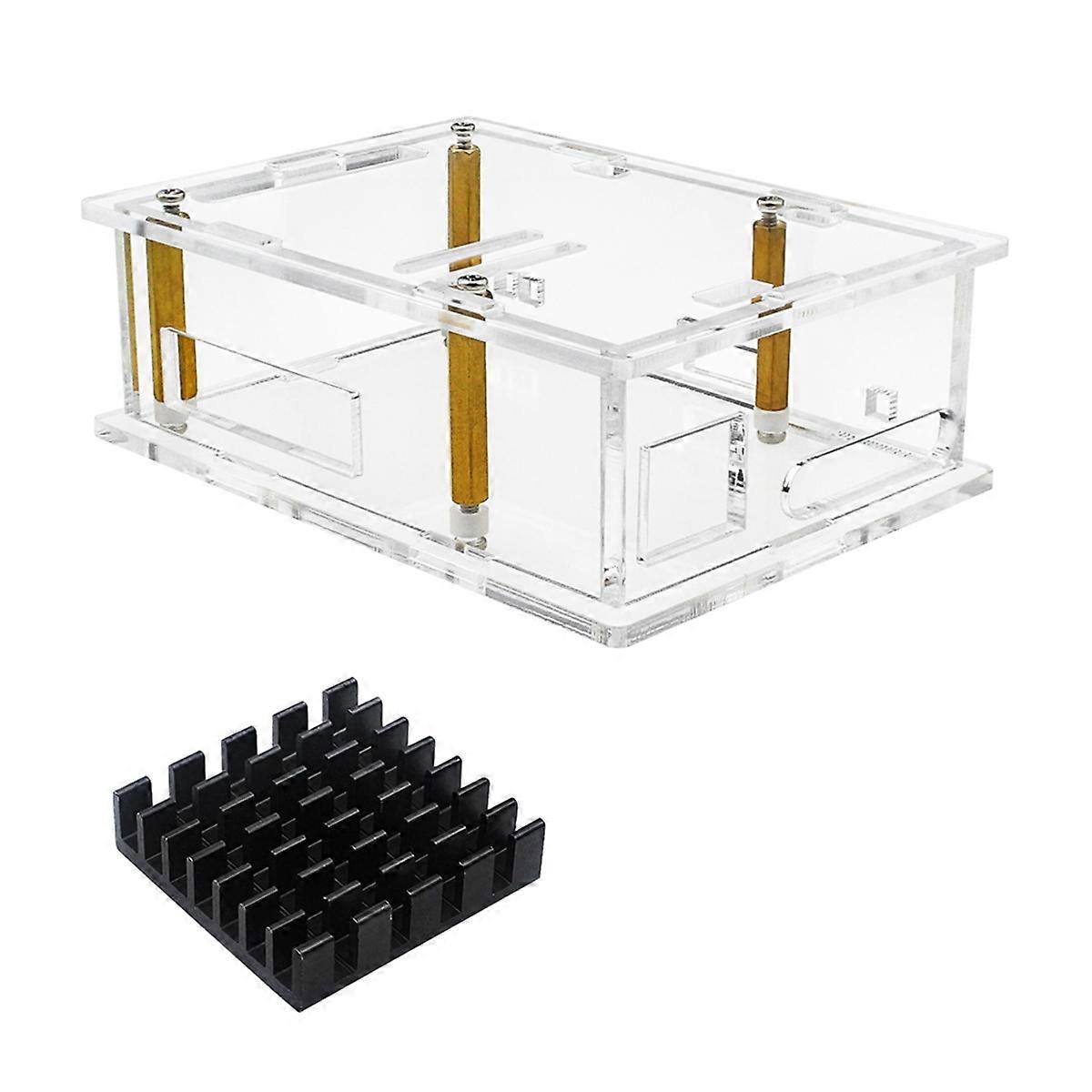 For ESP32-P4 Development Board Acrylic Case with Heat Sink for -ESP32P4-M3 Transparent Protective Ca