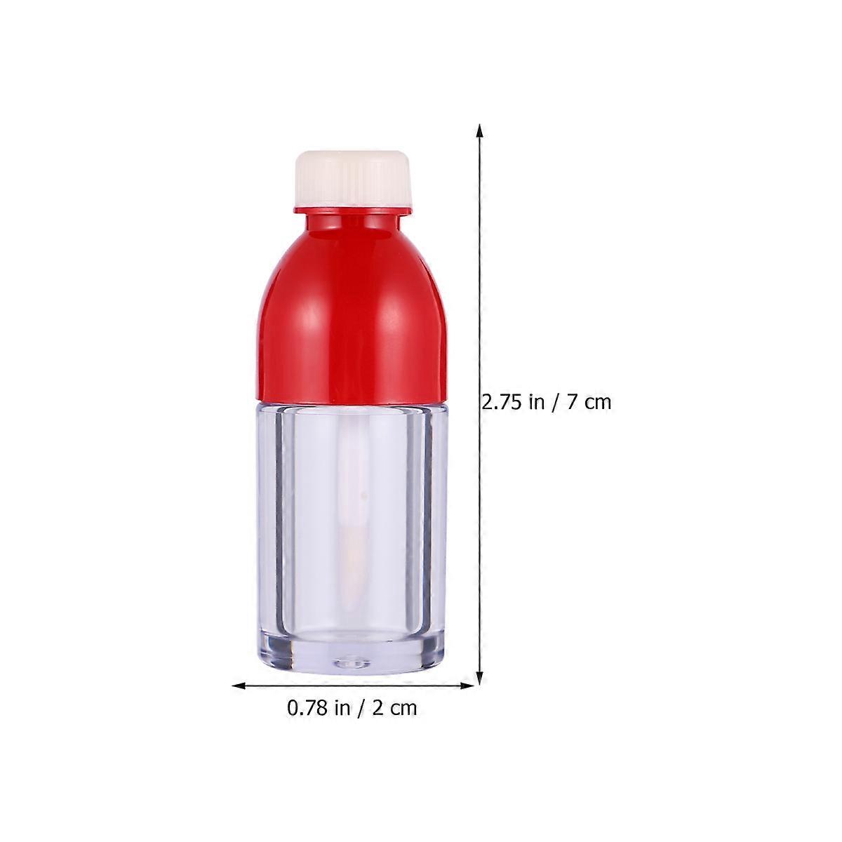 Lip Gloss Empty Tube Small Lip Gloss Bottles for Travel Red Transparent Plastic Storage 10Pcs