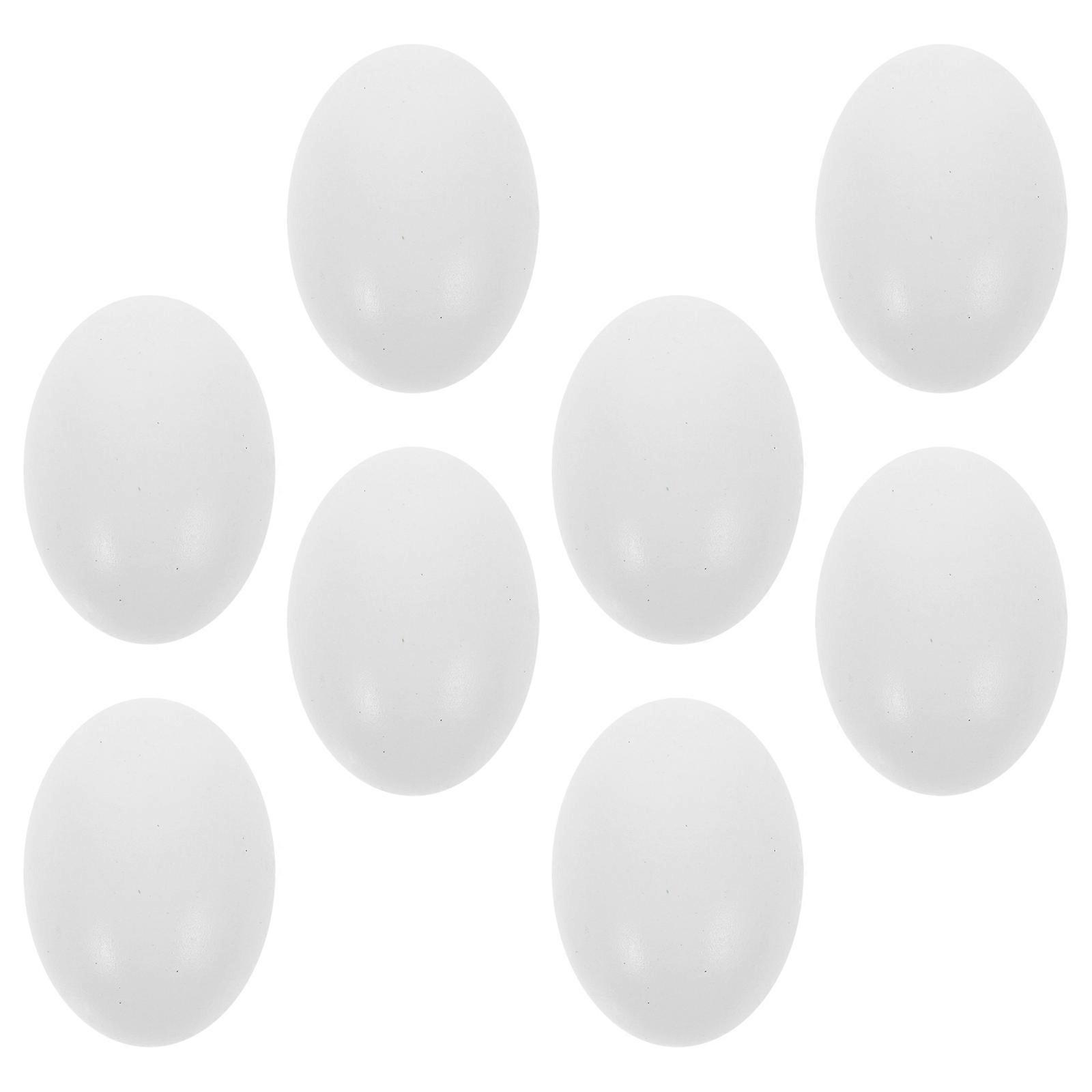 Realistic Artificial Eggs 8Pcs DIY Simulation Eggs Home Decor Children Training For Laying Eggs