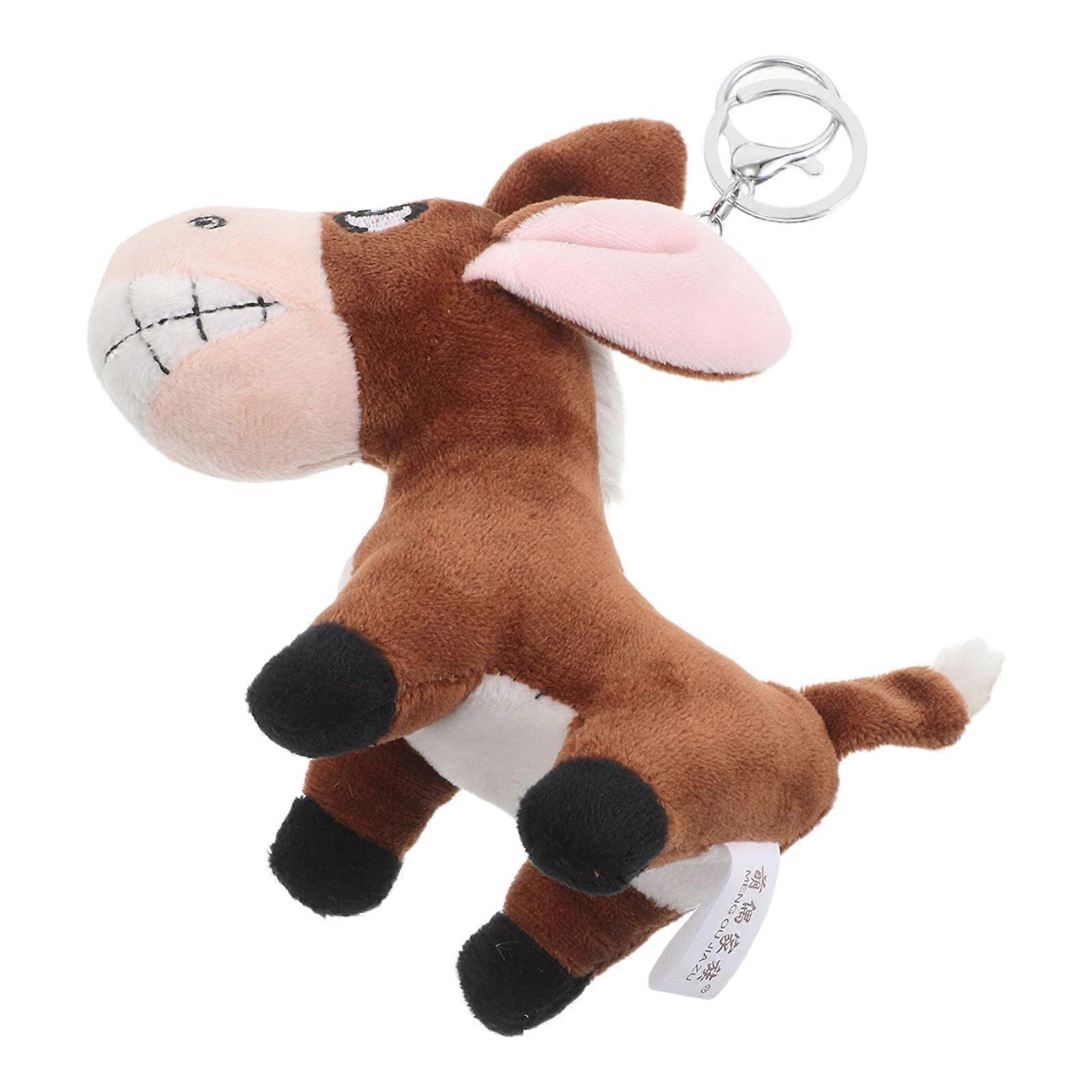 Plush Toy Keychain Donkey Stuffed Animal for Decoration 3Pcs Set