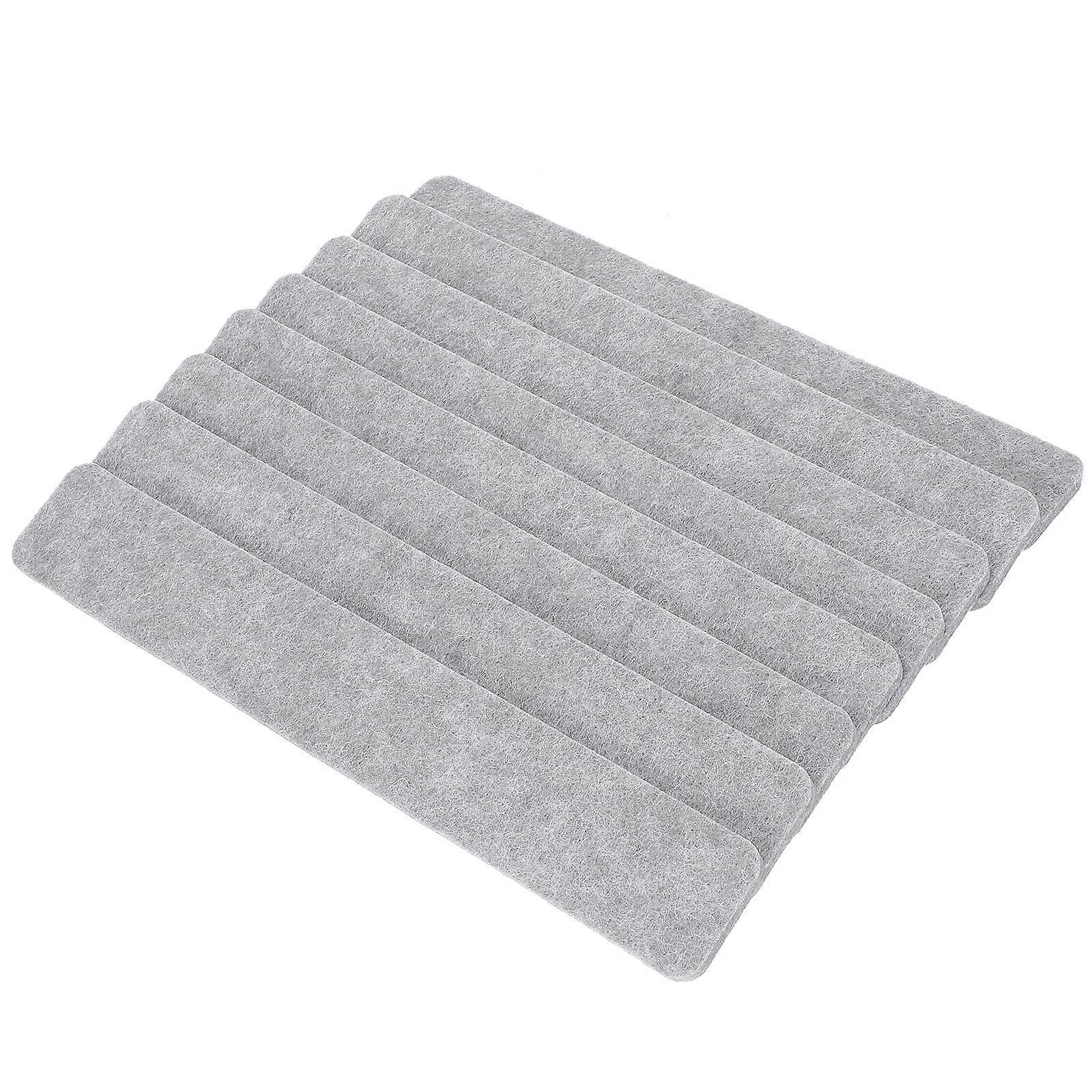 Cork Board Strips for Decoration 32Pcs Felt Memo Board Bar Strips Grey