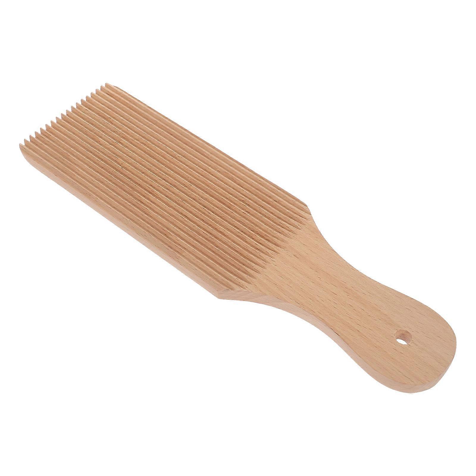 Pasta Shape Maker Gnocchi Paddle Spiral Design For Professional Chef Use Light Brown Wood Long-term Use 1Pcs