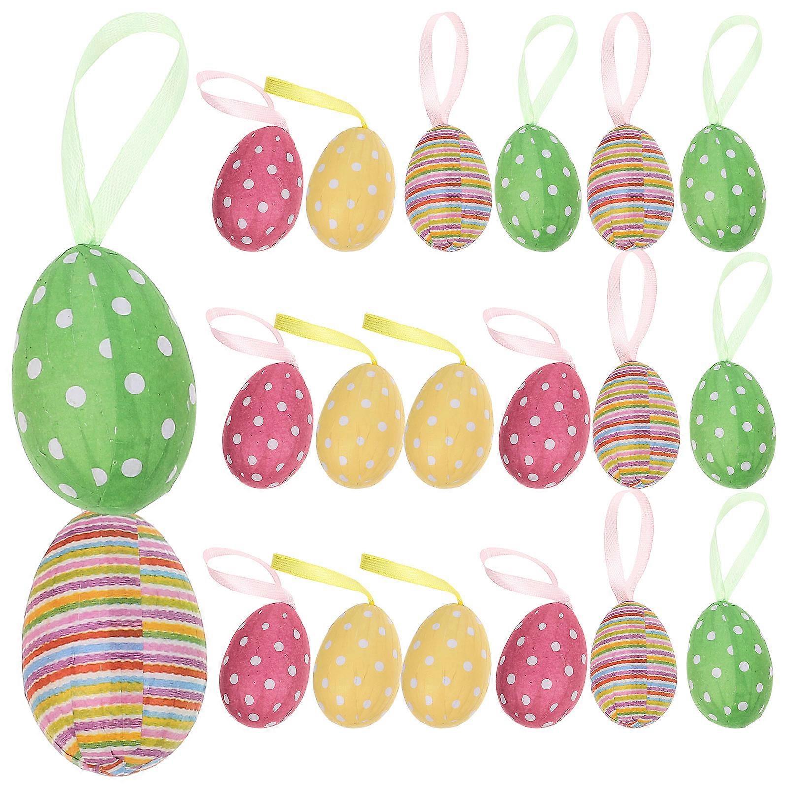 Easter Hanging Decor Foam Egg Pendant for 96Pcs Easter Egg Ornaments