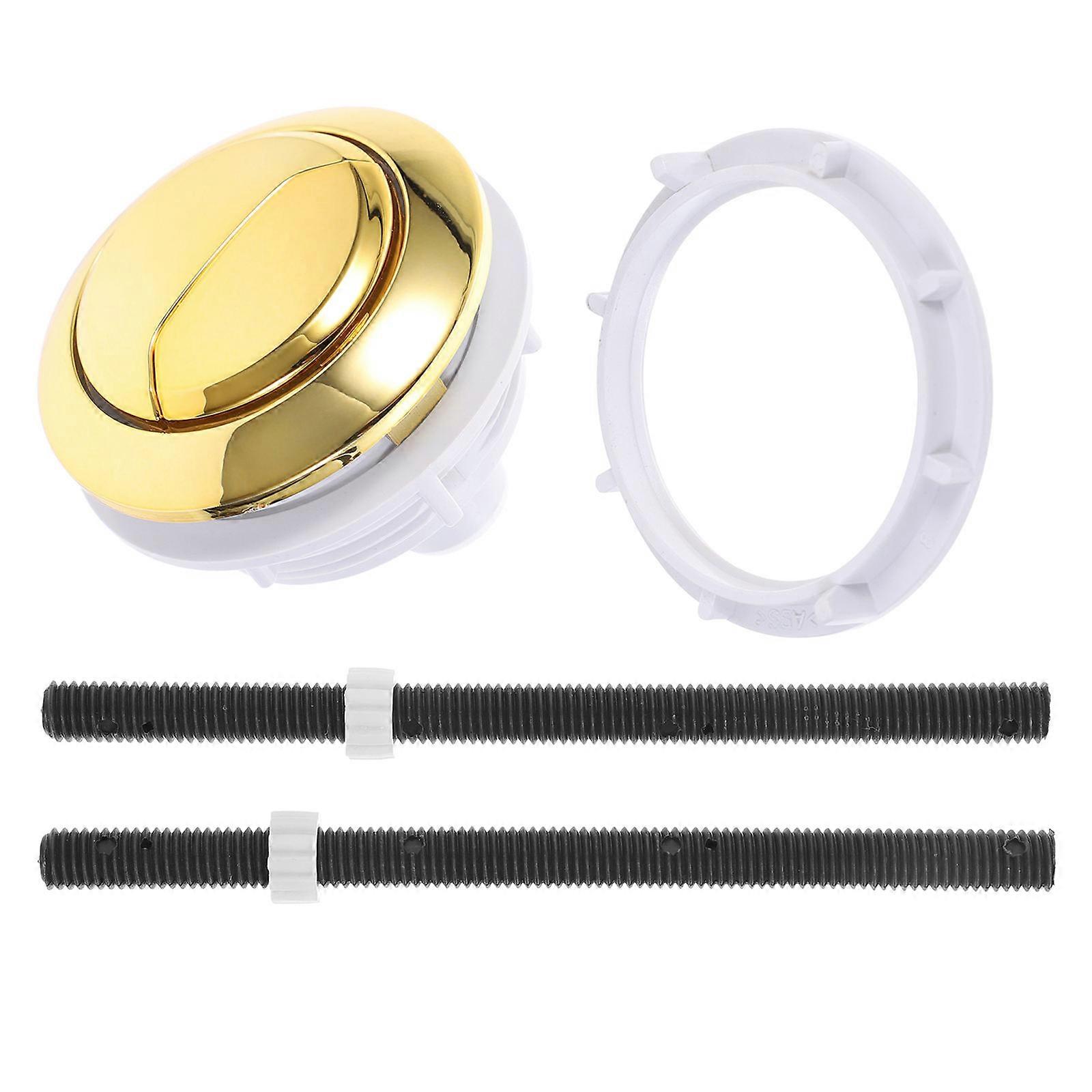 Dual Flush Toilet Button Toilet Repair Push Button 4Pcs Golden