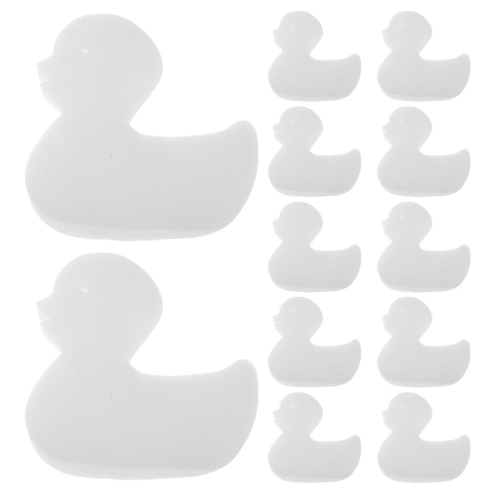 Floating Pool Filter Sponge Duck Shaped Oil Removal Filter Effective Dirt Capture Family Pool 12Pcs