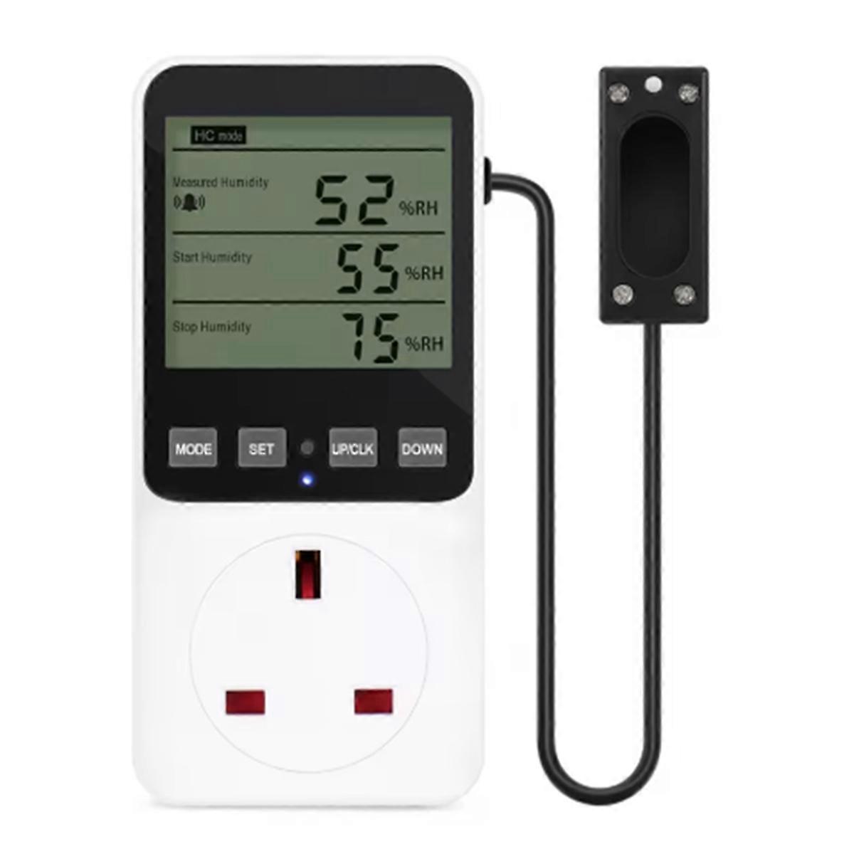 Humidity Controller Outlet 230V 13A Digital Thermostat Heating Cooling Regulator Smart Outlet UK Plug