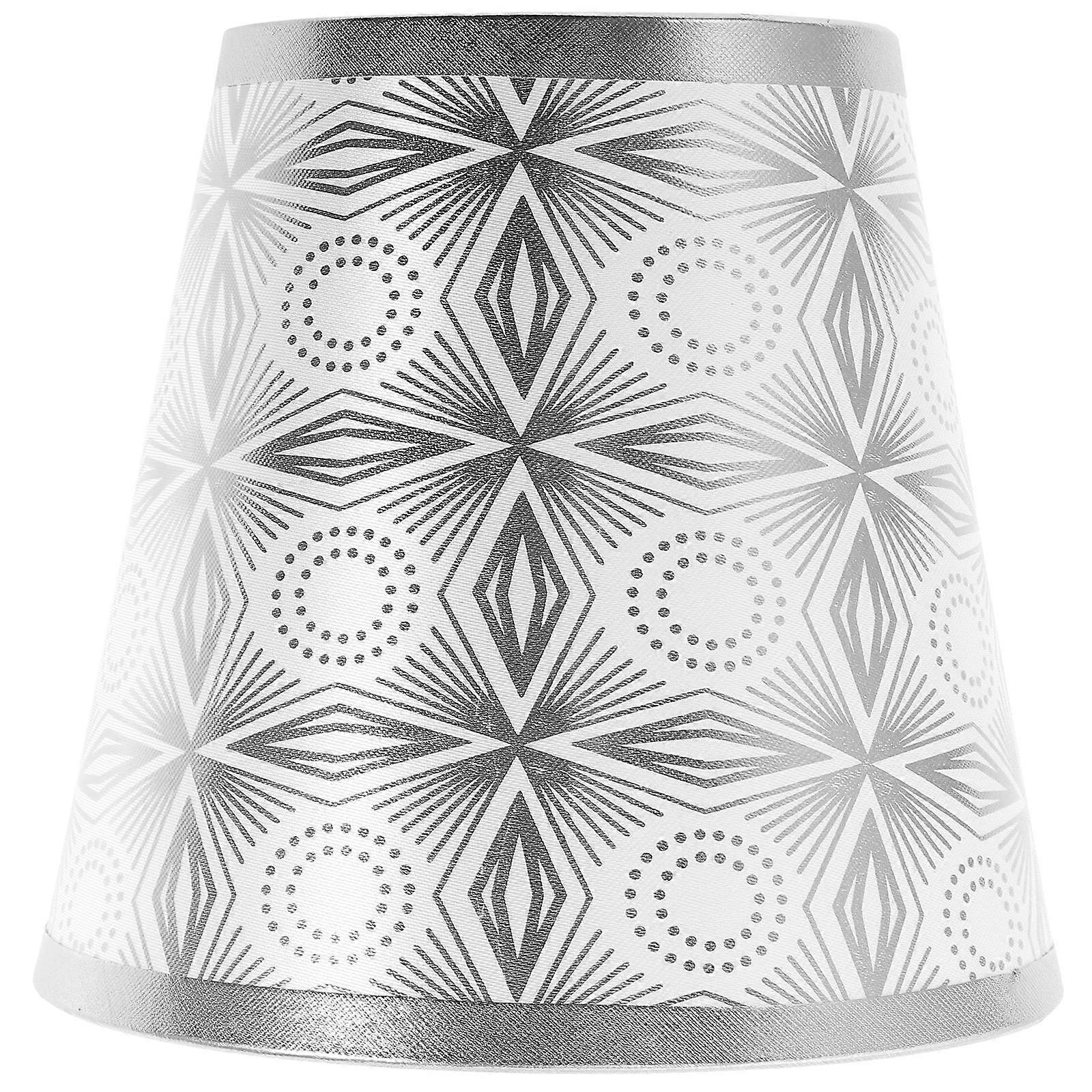 Silver Small Lampshade Cloth Lamp Shade Cover Accessory for Decor