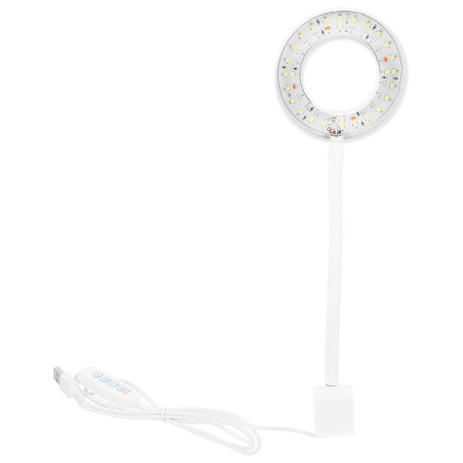 Fish Tank Lighting with 2Pcs LED Aquarium Light USB Powered Plastic White