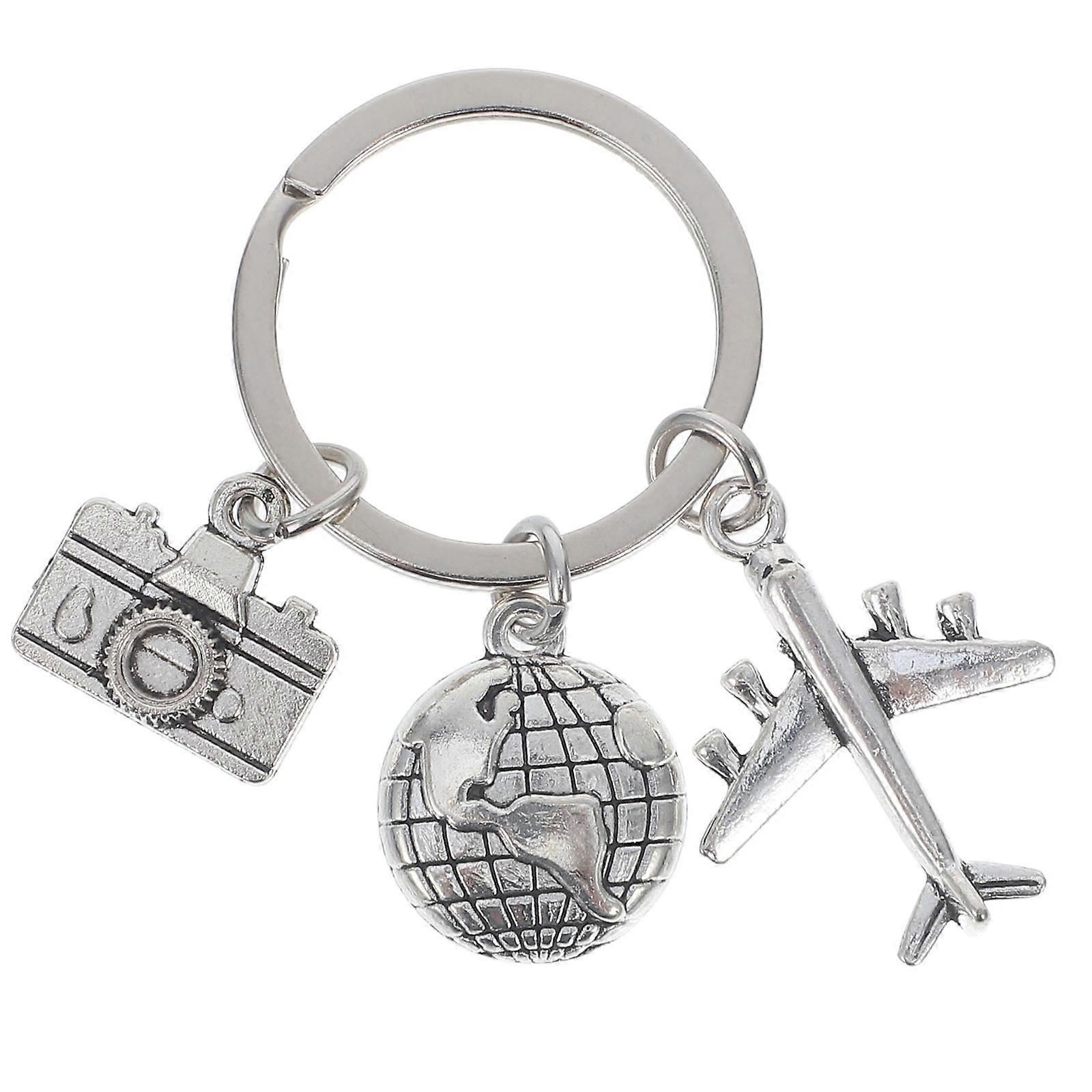 Compact Keychain Accessory For Travelers And Gift Givers Available In Silver Color With Multiple Key Holding Function 2Pcs