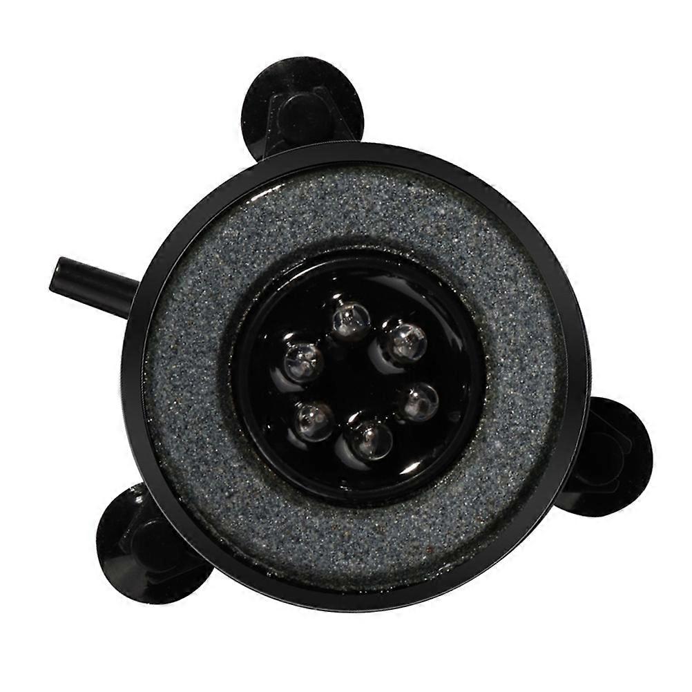 LED Aquarium Light For Fish Tank Underwater Lighting Waterproof Round Black Oxygenation 1Pack