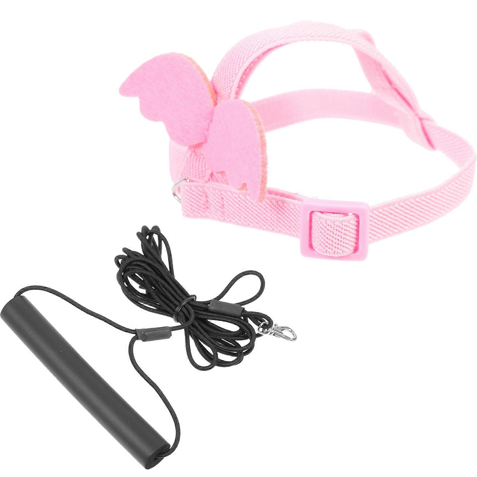 Parrot Flying Rope Bird Leash Harness for Bird Training 5Sets Pink