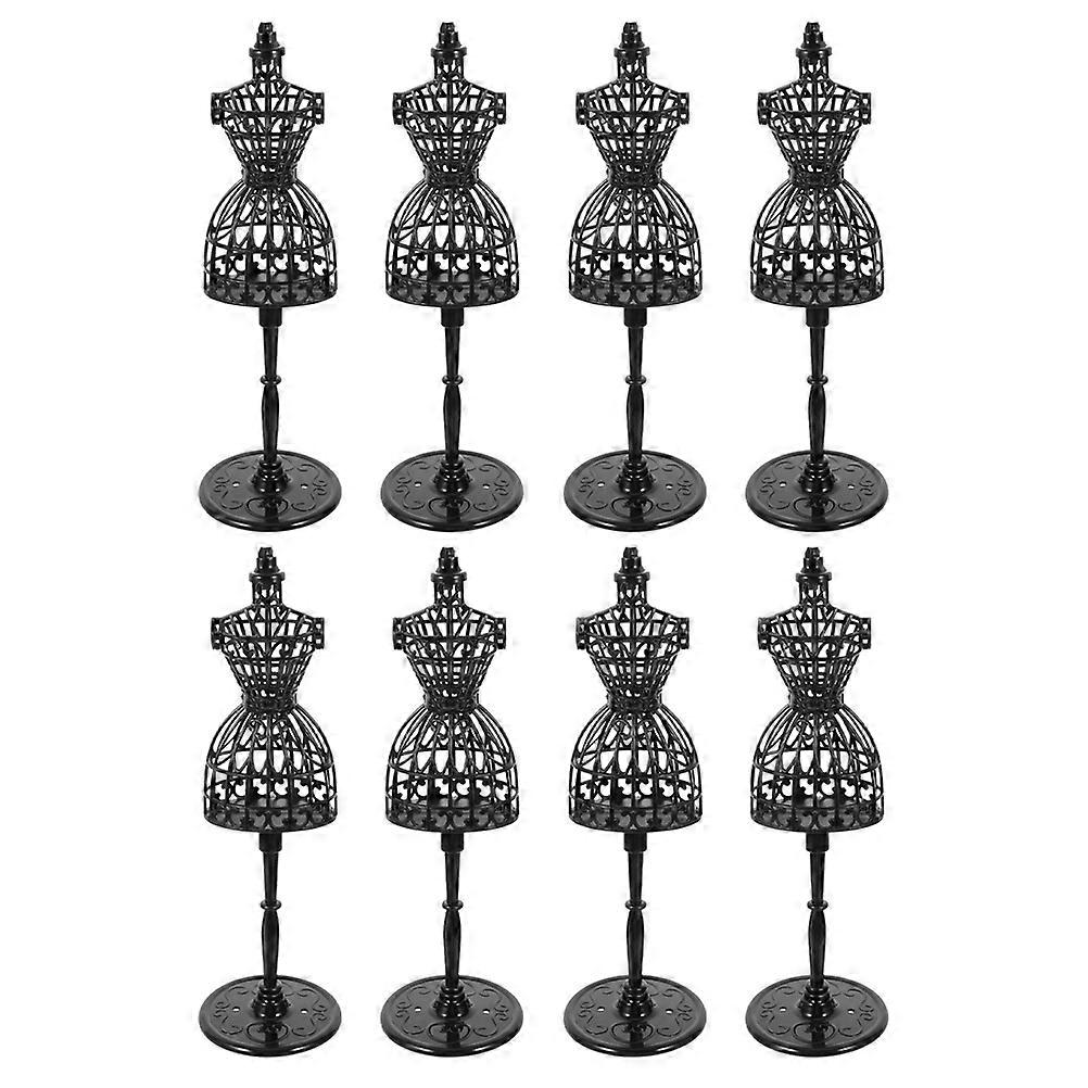 Doll Clothes Rack Mannequin Model for Display 16Pcs Black ABS Stand