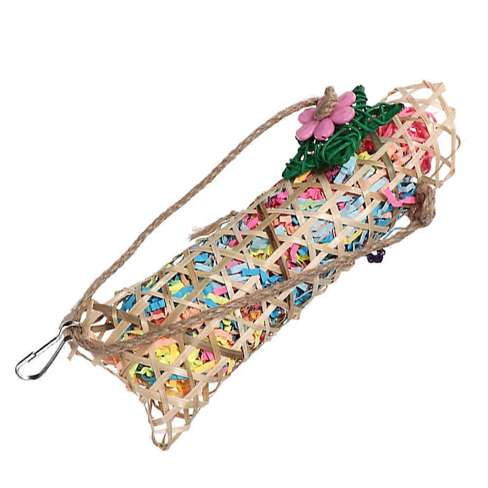 Hanging Parrot Toys Rattan Chew Bite Toy for Pet Birds 4Pcs